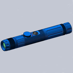 Désignateur de lampe de poche laser tactique avec éclairage à LED bleu réglable à mise au point sur rail de défense militaire